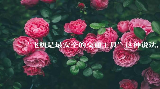 “飞机是最安全的交通工具”这种说法，是否是谬论？